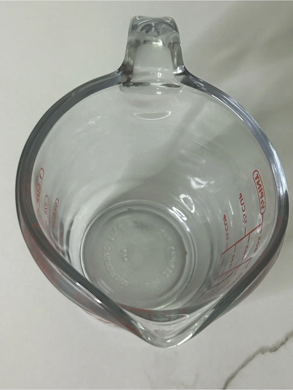 Anchor Hocking Clear Glass Measuring Cup with Red Markings